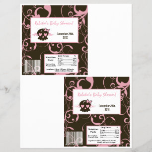 2 Hershey's Large Bar Wrapper Girly Pink Punk Skul