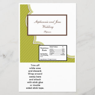 2 Hershey's Large Bar Wrapper Green and Brown