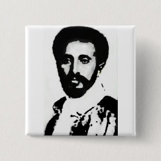 2" HIM Haile Selassie I Badge 2 Inch Square Button