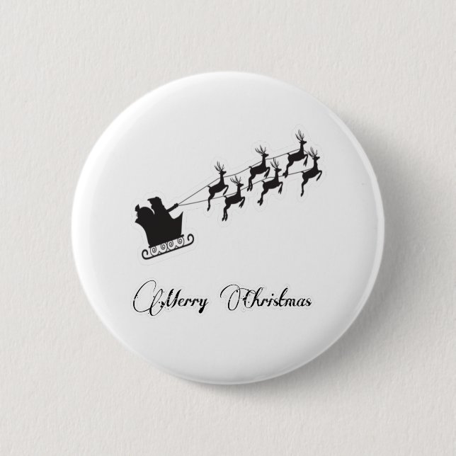 2.Ho Ho Ho Santa claus laugh face merry Christmas 2 Inch Round Button (Front)