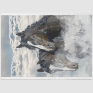 2 Horses in the Clouds Decoupage  Tissue Paper