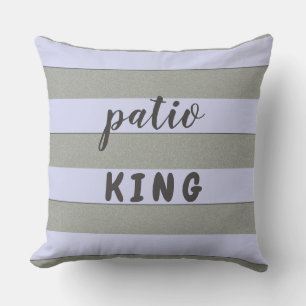 2 in 1 Pastel Blue Stripes Custom Colour and Text Outdoor Pillow