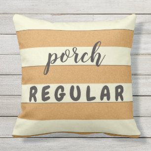 2 in 1 Pastel Yellow Stripes Custom Colour and Outdoor Pillow