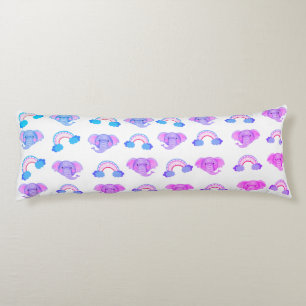 2 In 1 Rainbows & Elephant Heads Body Pillow