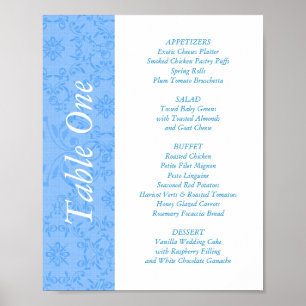 2-in-1 Wedding Reception Table Toppers & Menus Poster