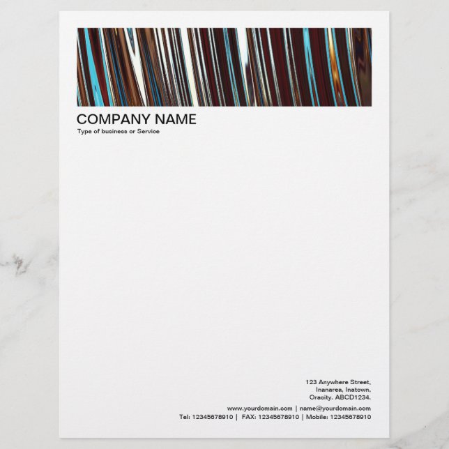 2 in Header 1/2 Inch Border - Abstract Rotation 02 Letterhead (Front)