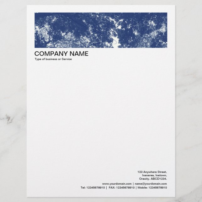 2 in Header 1/2 Inch Border - In The Trees 02 Letterhead (Front)