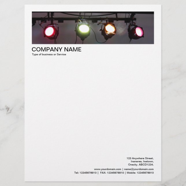 2 in Header 1/2 Inch Border - Lighting Rail Letterhead (Front)