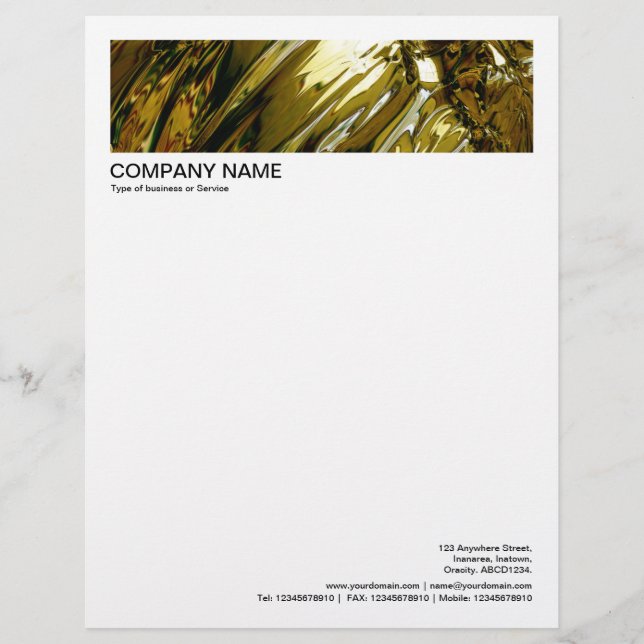 2 in Header 1/2 Inch Border - Liquid Gold Letterhead (Front)
