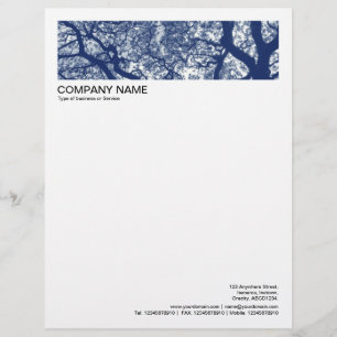 2 in Header 1/2 Inch Border - Magnolia Trees Letterhead
