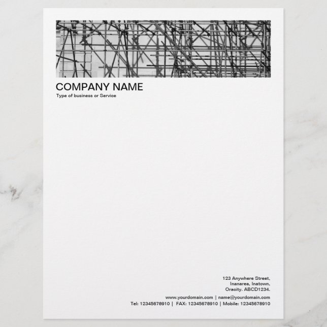 2 in Header 1/2 Inch Border - Scaffold Letterhead (Front)