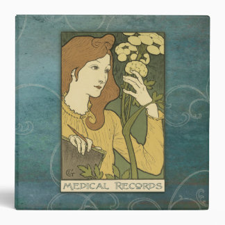 2 Inch Medical Records Art Nouveau Blue Binder