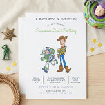 2 Infinity and Beyond Toy Story - 2nd Birthday Invitation<br><div class="desc">Blast off to a birthday celebration that’s out of this world with this "2 Infinity and Beyond" Toy Story 2nd birthday invitation! Featuring Buzz Lightyear in action, vibrant colours, and playful typography, this design is perfect for fans of the iconic Pixar classic. The space-themed details capture the adventurous spirit of...</div>