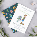 2 Infinity and Beyond Toy Story - 2nd Birthday Invitation<br><div class="desc">Blast off to a birthday celebration that’s out of this world with this "2 Infinity and Beyond" Toy Story 2nd birthday invitation! Featuring Buzz Lightyear in action, vibrant colours, and playful typography, this design is perfect for fans of the iconic Pixar classic. The space-themed details capture the adventurous spirit of...</div>