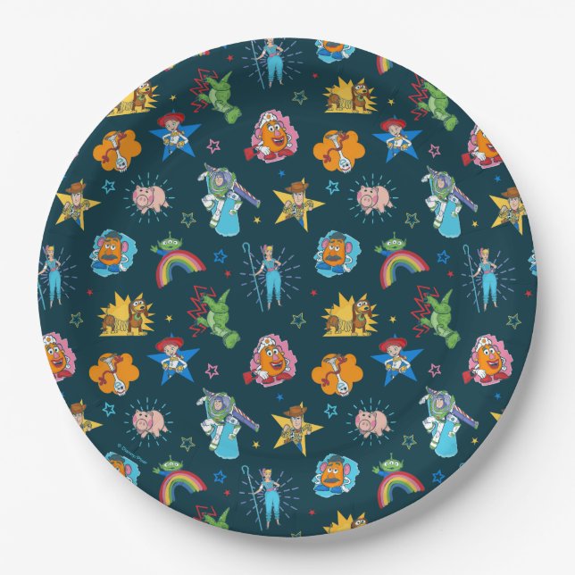 2 Infinity and Beyond Toy Story - 2nd Birthday Paper Plate (Front)