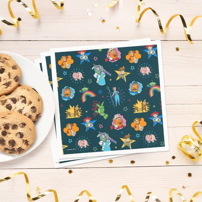 2 Infinity and Beyond Toy Story - Baby Shower Napkin (Napkins on simulated background)