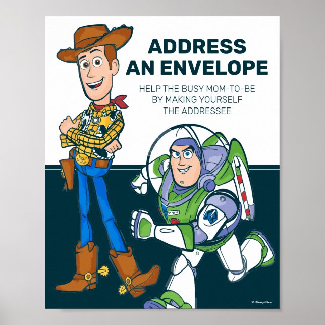 2 Infinity and Beyond Toy Story - Baby Shower Poster (Front)