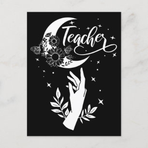 2- Inspirational Teacher Shirt, Minimalist Teacher Postcard