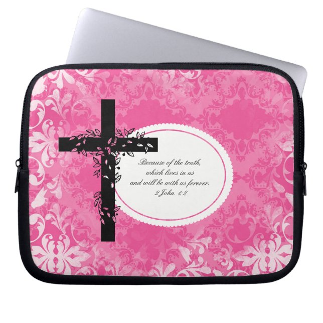 2 John 1:2 Laptop or Netbook Carrier Sleeve (Front)