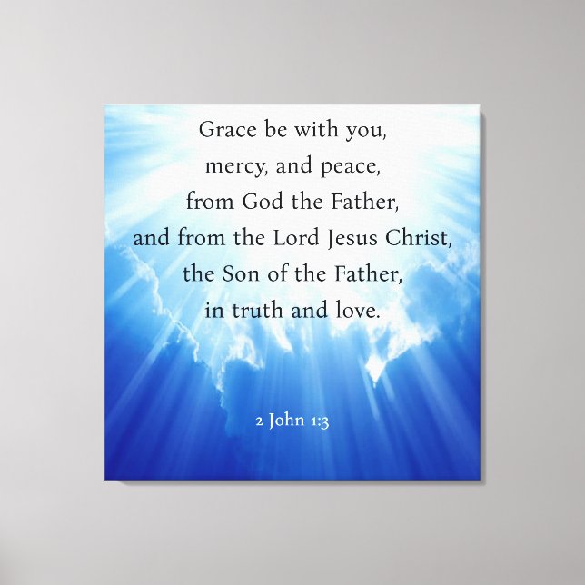 2 John 1:3 Canvas Print (Front)