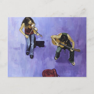 2 jovenes músicos postcard