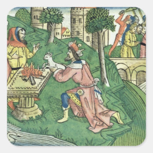 2 Kings 16 9-16 The people of Damascus are taken c Square Sticker