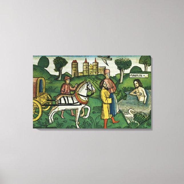 2 Kings 5 14 The cleansing of Naaman, from the 'Nu Canvas Print (Front)