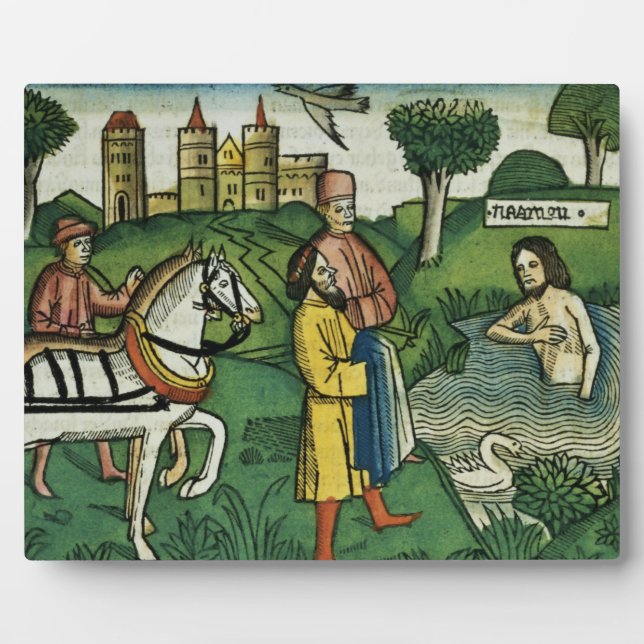 2 Kings 5 14 The cleansing of Naaman, from the 'Nu Plaque (Front)