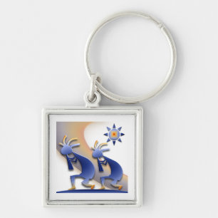 2 Kokopelli #128 Keychain