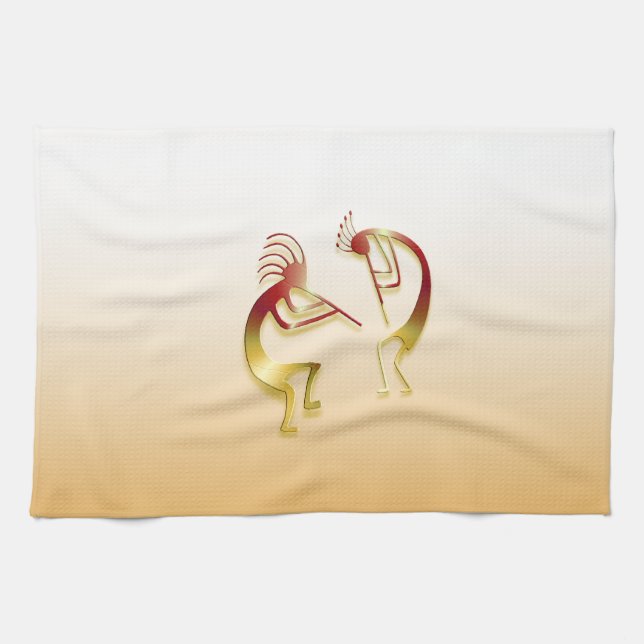 2 Kokopelli #40 Kitchen Towel (Horizontal)