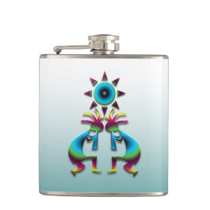 2 Kokopelli #41 Hip Flask