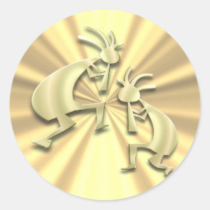 2 Kokopelli #74 Classic Round Sticker