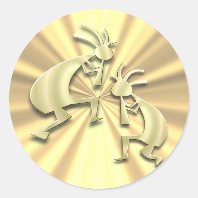 2 Kokopelli #74 Classic Round Sticker (Front)