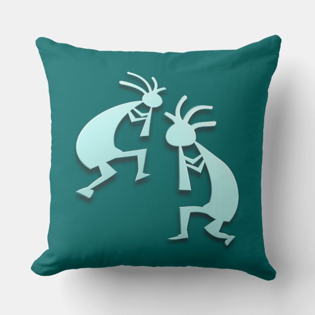 2 Kokopelli #80 Throw Pillow (Front)