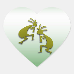 2 Kokopelli #81 Heart Sticker