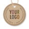 2" Kraft Custom Circle Round Hang Tags with String