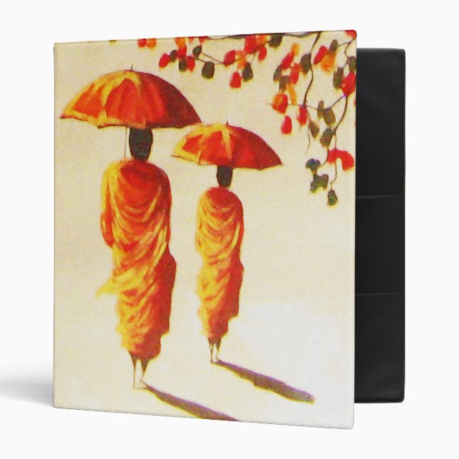 2 Laotian Buddhist Monks Binder (Front/Inside)