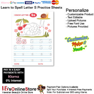 2 Learn To Spell Letter S Teacher Home Schooling