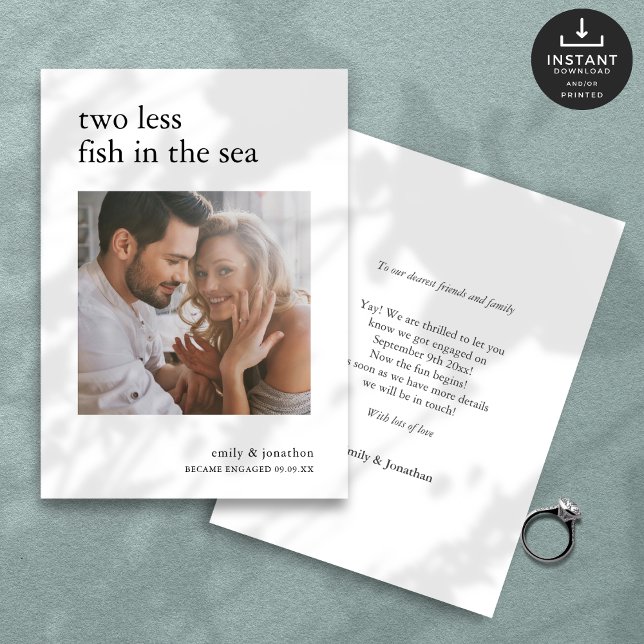 2 less fish in Sea Photo Engagement Announcement (Creator Uploaded)