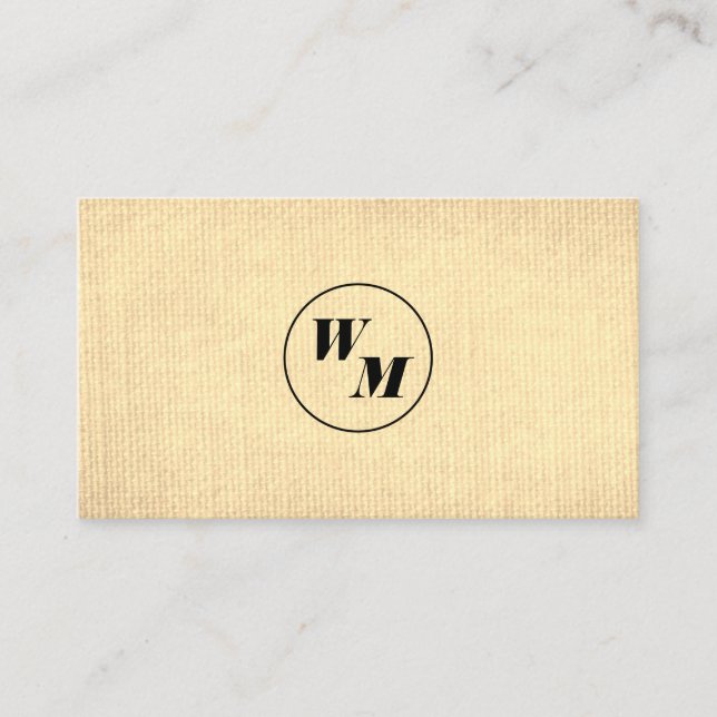 2 Letter Monogram / corporate Business Card (Front)