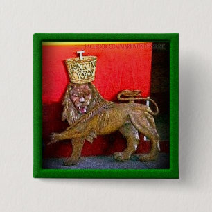 2" Lion of Judah Badge 2 Inch Square Button
