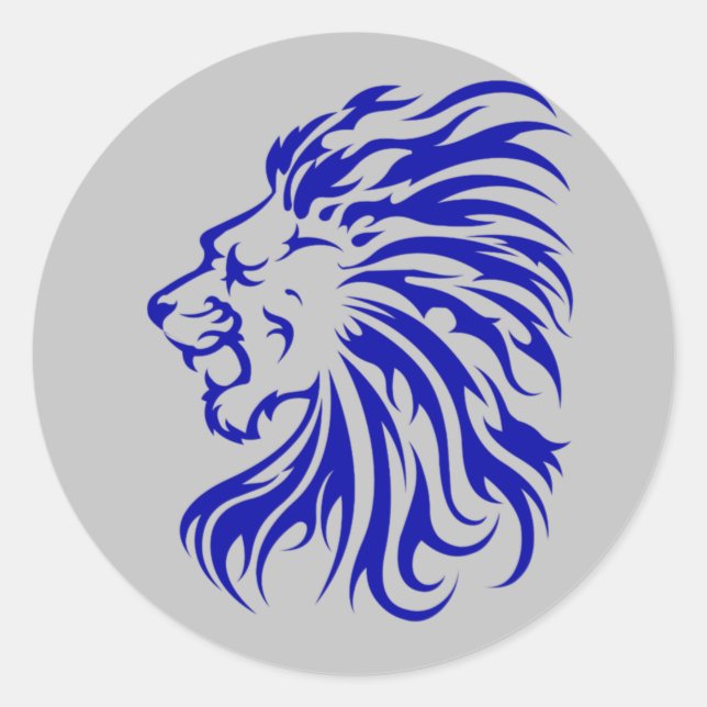 2.lion the king of jungle,gifts for lion lovers classic round sticker (Front)