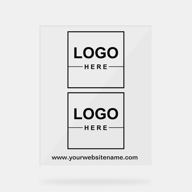 2 logos d'entreprise Panneau signalétique professi (Recto)