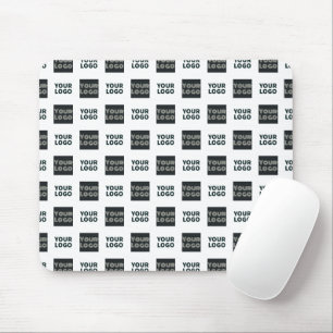 2 Logo's Simple Repeating Logo   White Mouse Pad