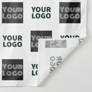 2 Logo's Simple Repeating Logo   White Tapestry