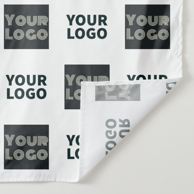 2 Logo's Simple Repeating Logo | White Tapestry (Detail)