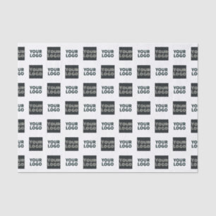 2 Logo's Simple Repeating Logo   White Tissue Paper