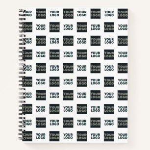 2 Logos Simple Repeating Logos   White Notebook