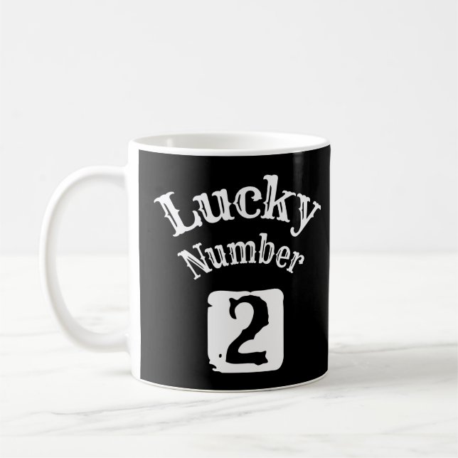 2 - Lucky Number 2 Luck Coffee Mug (Left)