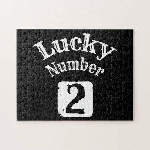 2 - Lucky Number 2 Luck Jigsaw Puzzle